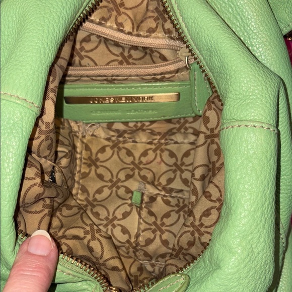 Jones New York  mini backpack shoulder bag  sling back bag  leather
Sage green main image 8